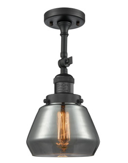 Fulton - 1 Light - 7 inch - Matte Black - Adjustable Semi-Flush Mount (3442|201F-BK-G173-LED)