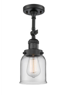 Bell - 1 Light - 5 inch - Matte Black - Adjustable Semi-Flush Mount (3442|201F-BK-G52-LED)