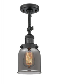 Bell - 1 Light - 5 inch - Matte Black - Adjustable Semi-Flush Mount (3442|201F-BK-G53-LED)