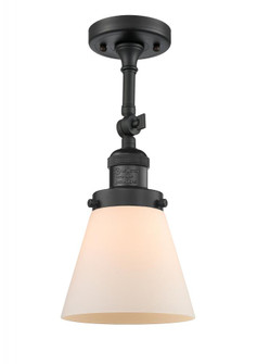 Cone - 1 Light - 6 inch - Matte Black - Adjustable Semi-Flush Mount (3442|201F-BK-G61)