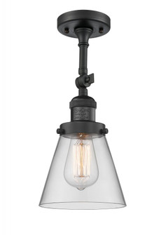 Cone - 1 Light - 6 inch - Matte Black - Adjustable Semi-Flush Mount (3442|201F-BK-G62-LED)