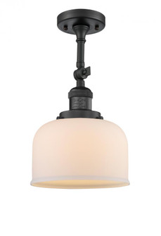 Bell - 1 Light - 8 inch - Matte Black - Adjustable Semi-Flush Mount (3442|201F-BK-G71)