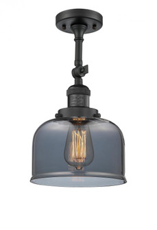 Bell - 1 Light - 8 inch - Matte Black - Adjustable Semi-Flush Mount (3442|201F-BK-G73-LED)