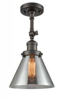 Cone - 1 Light - 8 inch - Oil Rubbed Bronze - Adjustable Semi-Flush Mount (3442|201F-OB-G43-LED)