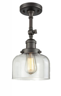 Bell - 1 Light - 8 inch - Oil Rubbed Bronze - Adjustable Semi-Flush Mount (3442|201F-OB-G72-LED)
