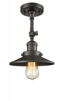 Railroad - 1 Light - 8 inch - Oil Rubbed Bronze - Adjustable Semi-Flush Mount (3442|201F-OB-M5-LED)