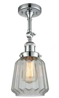Chatham - 1 Light - 7 inch - Polished Chrome - Adjustable Semi-Flush Mount (3442|201F-PC-G142-LED)