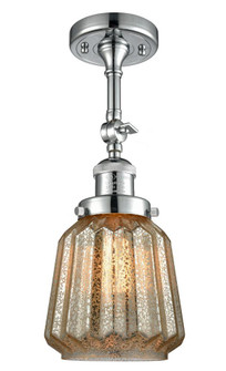 Chatham - 1 Light - 7 inch - Polished Chrome - Adjustable Semi-Flush Mount (3442|201F-PC-G146-LED)