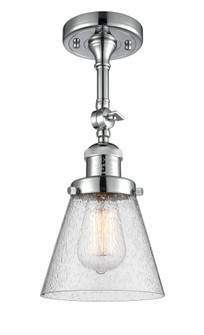 Cone - 1 Light - 6 inch - Polished Chrome - Adjustable Semi-Flush Mount (3442|201F-PC-G64-LED)