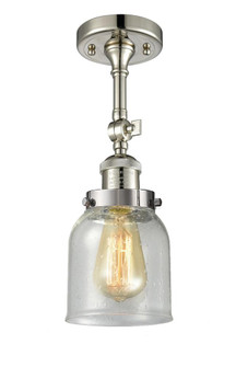 Bell - 1 Light - 5 inch - Polished Nickel - Adjustable Semi-Flush Mount (3442|201F-PN-G54-LED)