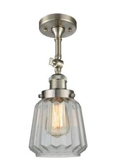 Chatham - 1 Light - 7 inch - Brushed Satin Nickel - Adjustable Semi-Flush Mount (3442|201F-SN-G142-LED)