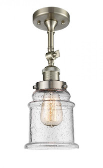 Canton - 1 Light - 6 inch - Brushed Satin Nickel - Adjustable Semi-Flush Mount (3442|201F-SN-G184-LED)