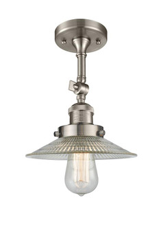 Halophane - 1 Light - 9 inch - Brushed Satin Nickel - Adjustable Semi-Flush Mount (3442|201F-SN-G2-LED)