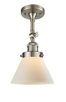 Cone - 1 Light - 8 inch - Brushed Satin Nickel - Adjustable Semi-Flush Mount (3442|201F-SN-G41-LED)