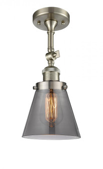 Cone - 1 Light - 6 inch - Brushed Satin Nickel - Adjustable Semi-Flush Mount (3442|201F-SN-G63-LED)