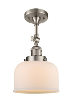 Bell - 1 Light - 8 inch - Brushed Satin Nickel - Adjustable Semi-Flush Mount (3442|201F-SN-G71-LED)
