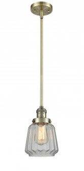 Chatham - 1 Light - 7 inch - Antique Brass - Stem Hung - Mini Pendant (3442|201S-AB-G142-LED)