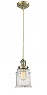 Canton - 1 Light - 7 inch - Antique Brass - Stem Hung - Mini Pendant (3442|201S-AB-G184-LED)