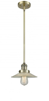 Halophane - 1 Light - 9 inch - Antique Brass - Stem Hung - Mini Pendant (3442|201S-AB-G2)