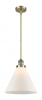 Cone - 1 Light - 12 inch - Antique Brass - Stem Hung - Mini Pendant (3442|201S-AB-G41-L)