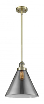 Cone - 1 Light - 12 inch - Antique Brass - Stem Hung - Mini Pendant (3442|201S-AB-G43-L)