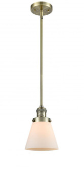 Cone - 1 Light - 6 inch - Antique Brass - Stem Hung - Mini Pendant (3442|201S-AB-G61-LED)