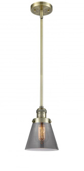 Cone - 1 Light - 6 inch - Antique Brass - Stem Hung - Mini Pendant (3442|201S-AB-G63-LED)