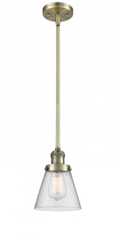 Cone - 1 Light - 6 inch - Antique Brass - Stem Hung - Mini Pendant (3442|201S-AB-G64-LED)