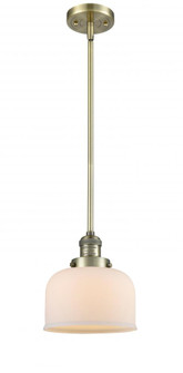 Bell - 1 Light - 8 inch - Antique Brass - Stem Hung - Mini Pendant (3442|201S-AB-G71-LED)