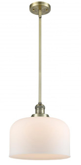 Bell - 1 Light - 12 inch - Antique Brass - Stem Hung - Mini Pendant (3442|201S-AB-G71-L-LED)
