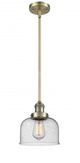 Bell - 1 Light - 8 inch - Antique Brass - Stem Hung - Mini Pendant (3442|201S-AB-G74)