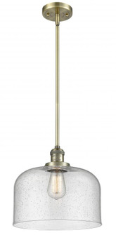 Bell - 1 Light - 12 inch - Antique Brass - Stem Hung - Mini Pendant (3442|201S-AB-G74-L-LED)
