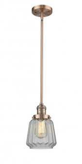 Chatham - 1 Light - 7 inch - Antique Copper - Stem Hung - Mini Pendant (3442|201S-AC-G142-LED)