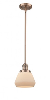 Fulton - 1 Light - 7 inch - Antique Copper - Stem Hung - Mini Pendant (3442|201S-AC-G171-LED)