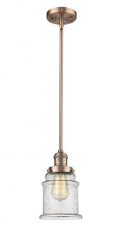 Canton - 1 Light - 7 inch - Antique Copper - Stem Hung - Mini Pendant (3442|201S-AC-G184-LED)
