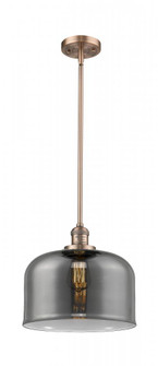Bell - 1 Light - 12 inch - Antique Copper - Stem Hung - Mini Pendant (3442|201S-AC-G73-L-LED)