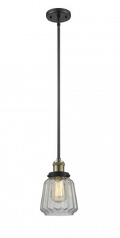 Chatham - 1 Light - 7 inch - Black Antique Brass - Stem Hung - Mini Pendant (3442|201S-BAB-G142-LED)