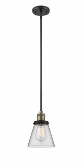 Cone - 1 Light - 6 inch - Black Antique Brass - Stem Hung - Mini Pendant (3442|201S-BAB-G62-LED)