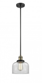 Bell - 1 Light - 8 inch - Black Antique Brass - Stem Hung - Mini Pendant (3442|201S-BAB-G72-LED)