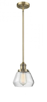Fulton - 1 Light - 7 inch - Brushed Brass - Stem Hung - Mini Pendant (3442|201S-BB-G172-LED)