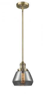 Fulton - 1 Light - 7 inch - Brushed Brass - Stem Hung - Mini Pendant (3442|201S-BB-G173-LED)