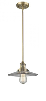 Halophane - 1 Light - 9 inch - Brushed Brass - Stem Hung - Mini Pendant (3442|201S-BB-G2-LED)