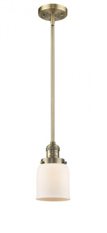 Bell - 1 Light - 5 inch - Brushed Brass - Stem Hung - Mini Pendant (3442|201S-BB-G51-LED)