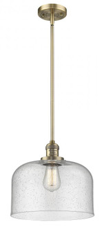 Bell - 1 Light - 12 inch - Brushed Brass - Stem Hung - Mini Pendant (3442|201S-BB-G74-L-LED)