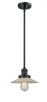 Halophane - 1 Light - 9 inch - Matte Black - Stem Hung - Mini Pendant (3442|201S-BK-G2-LED)