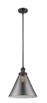 Cone - 1 Light - 12 inch - Matte Black - Stem Hung - Mini Pendant (3442|201S-BK-G43-L)