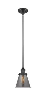 Cone - 1 Light - 6 inch - Matte Black - Stem Hung - Mini Pendant (3442|201S-BK-G63)