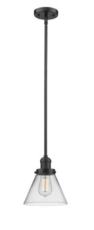 Cone - 1 Light - 8 inch - Oil Rubbed Bronze - Stem Hung - Mini Pendant (3442|201S-OB-G42-LED)