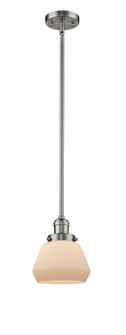 Fulton - 1 Light - 7 inch - Brushed Satin Nickel - Stem Hung - Mini Pendant (3442|201S-SN-G171-LED)