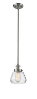 Fulton - 1 Light - 7 inch - Brushed Satin Nickel - Stem Hung - Mini Pendant (3442|201S-SN-G172-LED)